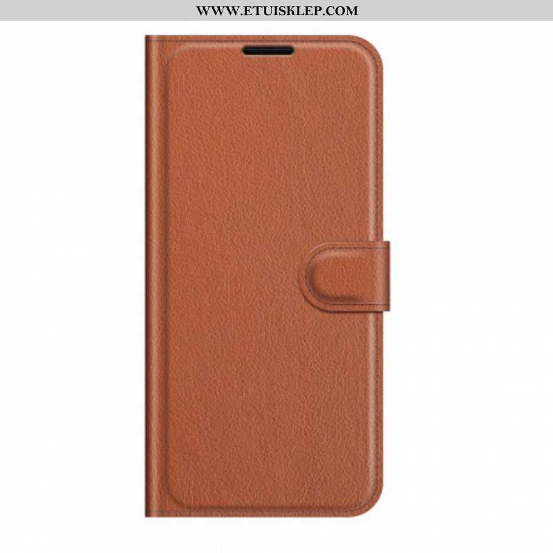 Etui Folio do Oppo Reno 6 5G Klasyczna Sztuczna Skóra Liczi